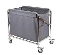 Folding Hand Truck TrolleyPortable Laundry Sorter Cart with Universal Brake Wheels Ideal for Hotels Kitchens Rolling Linen Cart for Easy Sto & Room Service Soluts