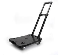 Folding Hand Truck With Lock,Moving Furniture Dolly Connectable,Capacity Dolly Moving Heavy Furniture,Luggage Travel Shopping and Office Use,200Kg Cart,Black,1 Pack Handle With Brake (With Brake)