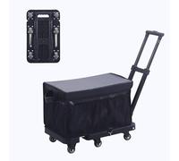 Folding Handcart, Lightweight Travel Trolley with Extended Base, Easy to Fold Compact Design for Home and Car Trips, Sturdy and Convenient for All Your Needs