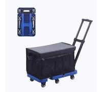 Folding Handcart, Lightweight Travel Trolley with Extended Base, Easy to Fold Compact Design for Home and Car Trips, Sturdy and Convenient for All Your Needs