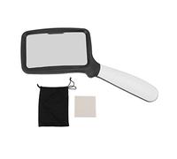 Folding Handheld Magnifying Glass with Light,3X Large Rectangle Reading Magnifier with Dimmable LED for Seniors Reading, Soldering, Inspection,Jewelry, Exploring