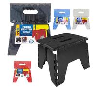 Folding Handy Step Stool - For Bathroom, Kitchen, Toilet, Office, Home Storage Collapsible Multi Use | One Step Foldable Plastic Stool, Portable Footstool, Holds Up To 150kg
