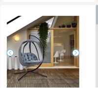 Outsunny Hanging Egg Chair - Grey | TJ Hughes