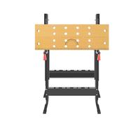 Folding Heavy Duty Sawhorse,Wooden Workbench with Integrated Measurement Scale,Collapsible Work Bench with 330lb Capacity,for Factories Farms Garages