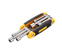 Folding Hex Key Wrench Set - Chrome Vanadium Steel 11.5 x 5 cm | Hex Key Set, Folding Nut Driver Allen Tool Kit Portable Multi Size Repair Wrench For Car Cycle | For Home Garage Repair Use