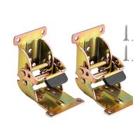 Folding Hinge with Locking 2pcs Furniture Leg Hinges Table Foot Folding Hinge Multi-Angle Thickened Swing Door 90 Degree Self-Locking Accessy(2Pcs Gold)