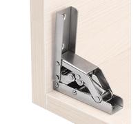 Folding Hinges - Heavy Duty Folding Support Bracket | 90 Degree Secure Locking Hinge for Table, Wardrobe, Cabinet, Door and Extension Support | Furniture Space Saver Bracket