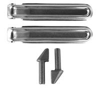 Folding hinges, length 270 mm with weld-on bolts for securing and locking the hinges, set of 2, tailgate closure, side flap closure, trailer lock