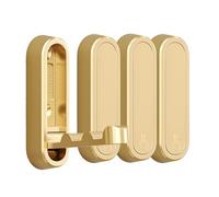 Folding Hooks for Wall Mounting, Foldable Wall Hooks Storage Shelf, Pack of 4 Decorative Coat Hooks, Modern Towel Holder for Hats, Bags, Keys, Kitchen, Bathroom, Entrance Area