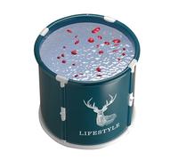 Folding Hot Tub: Portable 120cm Space Saving Shower Advanced Booster Pool | Easy Cleaning with Durable Insulated Ice Hot Therapy for Recovery