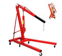 Folding Hydraulic Engine Hoist, Heavy Duty Adjustable Engine Crane Stand, Lifting Tools for Workshop and Garage