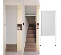 Folding Interior Accordion Door No Drilling, Space Saving Honeycomb Foldable Doors Room Divider, Customizable Multifold Gate Pull Down, Small Large Opening Space(W135xH135cm/53.1x53.1")