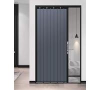 Folding Interior Door with Lock and Key, Metal Retractable Sliding Gate, Accordion Door Screen for Privacy with Hardware