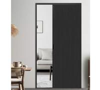 Folding Interior Room Divider Door - Accordion Sliding Design with Frame and Handle for Closet, Bathroom, Pantry