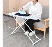 Folding Ironing Boards, 107x30cm Full-Size Ironing Board, Lightweight Iron Board with Cotton Cover, Portable Tabletop Iron Boards, Non-Slip Feet & Irons Rest (Blue)