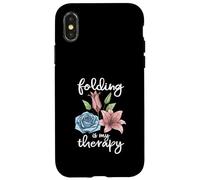 Folding Is My Therapy Origami Flower Lover Case for iPhone X/XS