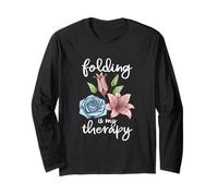 Folding is My Therapy Origami Flower Lover Long Sleeve T-Shirt
