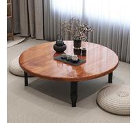 Folding Japanese Floor Table - Vinta Portable Coffee & Tea End Table, 31.5in Reddish Brown - Ideal for Living Room & Dining Room, Space-Saving Solut
