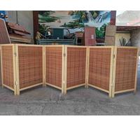 Folding Japanese Room Divider 8 PanelFreestanding Wood Partition Wall for Home & Office Short 2ft-6ft Ideal for Hallway & Entryway (H 3.3ft)