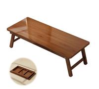 Folding Japanese Table for Balcony & Living Room - No Assembly, Perfect for Tea Ceremonies, Unique Cactus Design, Stylish & Functional, Ideal for Small Spaces