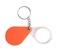 Folding Keychain Magnifier - Compact Travel Zoom, Protective PU Leather Rotating Case, Visual Aid | Outdoor Navigation Glass, for Senior Students and Research