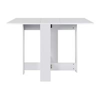 Folding Kitchen Dining Table 102.5 x 76 x 73 cm Space-Saving Design Extendable with 2 Particle Board Covers Perfect for Small Spaces Modern Dining Room Furniture