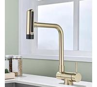 Folding Kitchen Tap Under The Window Kitchen tap 360° Rotation Stainless Steel Hot and Cold Water-Brushed
