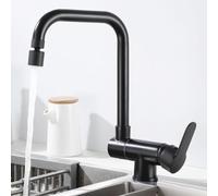 Folding Kitchen Tap Under The Window Rotating Single Handle Fold Down Kitchen Taps Brass Hot and Cold Water-Chrome Plated