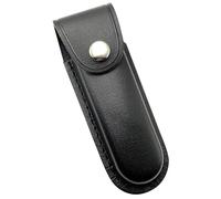 Folding Knife Sheath for Belt,Leather Pocket Knife Sheath Case,EDC Belt Knife Holster,5.2" Large Knife Pouch,Knife Scabbard Holder Bag Organizer Sleeve,w/Belt Loop for Outdoor Camping Cycling,Black
