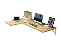 Folding L-Shaped Wall Table Space-Saving Dining & Study Desk Double Support Side Table Compact 100x70x50 cm for Home & Office Use
