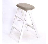 Folding Ladder and Stool, Portable Wooden Step Stool for Home & Outdoor, Compact Multi-functional Bench for Gardening & DIY Use
