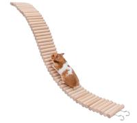 Folding Ladder Chew Toy - Hamster Swing Wooden Arch Bridge | Multifunctional Fence Gateway For Safe Climbing & Pet Exercises