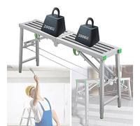 Folding Ladder, Scaffold Tower Ladder Stool Bench for Ceiling - 880 Lbs Maximum Load, 5-Gear Adjustable Height,A-200×30cm(A,200x30cm)