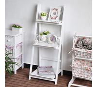 Folding Ladder Shelf Wooden Plant Display Stand Bookcase Storage Rack