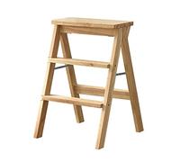 Folding Ladder Step Stool Chair Solid Wood Home Portable and Versatile Creative Kitchen High Bench