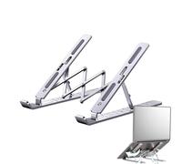 Folding Laptop Stand - Portable Laptop Stand | Laptops Riser | Adjustable Height Aluminium Computer Risers | Multifunctional Foldable Ventilated Cooling Stand Mount for Notebook Tablet Computer