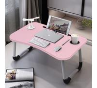 Folding Laptop Table Stand USB Computer Desk Bed Picnic Stand Notebook Lap Trays