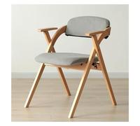 Folding Leather Dining Chair with Arms, Cushioned Padded Seat & Backrest, Stylish Wooden Frame for Living Room, Kitchen, Office & Study Use