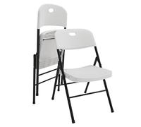 Folding Leather Visitor Chairs - Space-Saving Upholstered Dining Chairs for Indoor & Outdoor Use, Perfect for Conference Rooms, Offices, and Kitchens