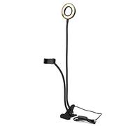 Folding LED Tattoo Lamp, Adjustable Clip - On Nail Art Light with 3 - Level Brightness, Cold & Warm White Light, Aluminium Alloy Desktop Lamp for Tattoo Artists and Nail