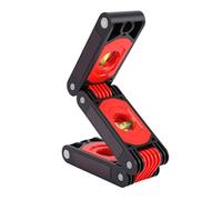 Folding Level, 14.2in Foldable Level with Bubbles and Magnets, 3 Sections Foldable 45 90 Degree Multi Angle Measuring Tool for Woodworking, Fine Woodwork, Pipeline