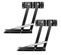Folding Lift up Hinge Mechanism for Furniture - 1 Pair Lifting Frame with Multi-Functional Pneumatic Air Spring Bracket for Coffee Table (Gas Strut)