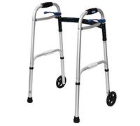Folding Lightweight Rollator Walker with 2 Big Wheels, Adjustable Height Seniors Upright Walker, Step Assist, for Outside/Indoor/Carpet (Size : No Wheels) Feito na China