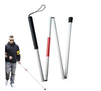 Folding Lightweight White Cane, Blind Cane for The Visually Impaired, Professional Aluminum Aid R5M5 Alloy with Shaft Mobility stick foldable mice Sticks, Cane cane collapsible foldable cane I