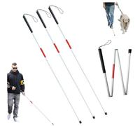 Folding Lightweight White Cane, Blind Cane for The Visually Impaired, Professional with Shaft Aid Alloy R5M5 Mobility Aluminum Blind walking Alloy Sticks,with cane smart Sticks,with crutches l