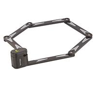 Folding Lock 90 cm - Art** Certified & Hardened Steel - Includes Holder, 2 Laser-Cut Keys, Dust Cap - Scratch Protection, Illuminated Key - Black/Grey