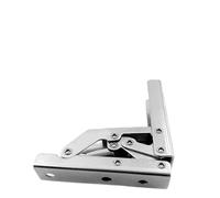 Folding Lock Hinge 2PCS 90 Degree Self-Locking Folding Hinges Hole-Free Hinge Table Legs Brackets 180 Flat Spring Hardware