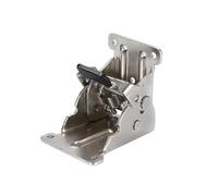 Folding Lock Hinge 90 Degree Fittings Chair Extension Furniture Brackets Self-Locking Folding Hinge Foldable Support Frame Table Leg(Silver)