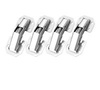 Folding Locking Hinge 16-2Pcs Cabinet Hinges Adjustable Mounting Plates for Framed Or Frameless Doors Soft Close 90 Degree Hinge Furniture Hardware(4PCS)