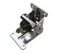 Folding Locking Hinge 2/4 PCS Folding Leg Hinge Bracket, 0-90-180 Degree Foldable Support Self-Locking with Screws(Silver-Pack of 2)